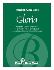 Gloria SSAA choral sheet music cover Thumbnail